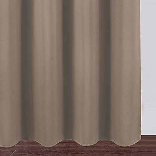LEMOMO Cappuccino Blackout Curtains 66 x 63 Inch Length/Set of 2 Curtain - Image 7