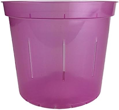 rePotme 5" Slotted Clear Orchid Pots - 3 Pack (Rose Quartz)