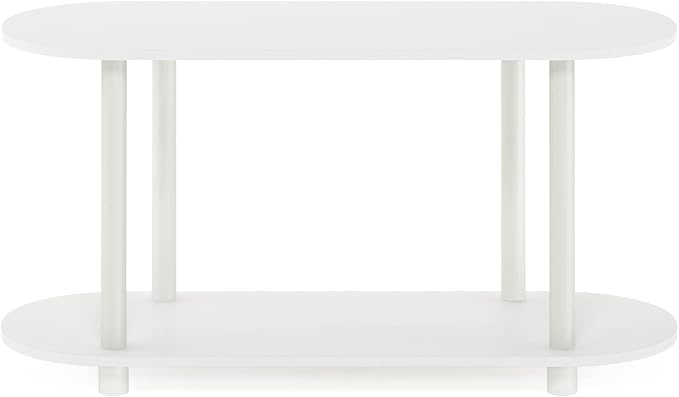 Furinno Turn-N-Tube No Tools Modern Oval Side Table - Image 6