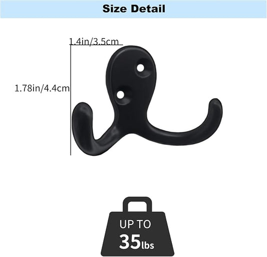 Kruodop 4 Pack Wall Hooks Wall Mounted Coat Hooks - Image 2
