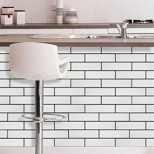 Old Town White Faux Brick Wall Tiles, 2 Pieces 3D Thin Brick Veneers - Image 7