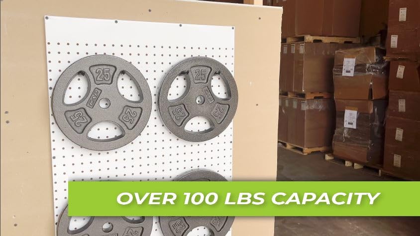 WallPeg 2 Black Pegboard Panels (24"x16" Each) with 6 Medium 5" Bins, 6 Large 7" Bins & 36 Flex-Lock Peg Hooks โ Heavy-Duty Wall Storage Organizer โ Made in USA