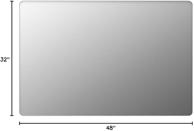 LOAAO 48x32 Inch White Metal Framed Bathroom Mirror - Image 9