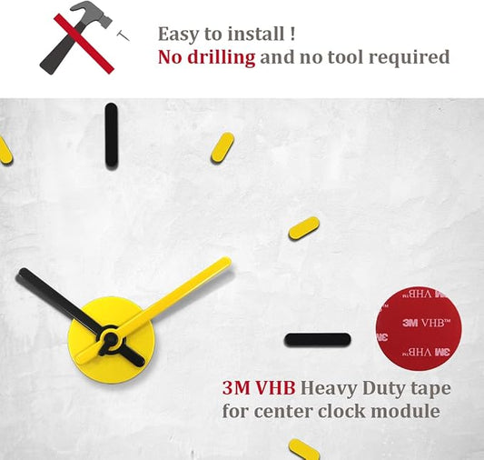 Presentime & Co Large Frameless DIY Wall Clock - Image 2