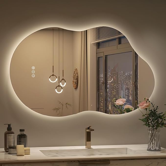 SMIROR Asymmetrical Backlit Bathroom Mirror - Image 9