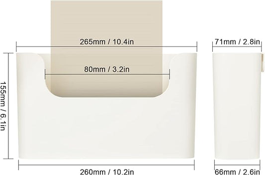 YOHOM No Drilling File Holder Wall Mails Magazines Organizer Adhesive Door Mount - Image 2