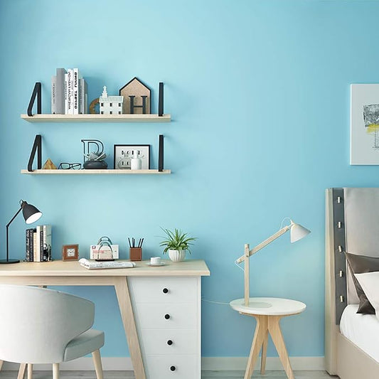 Safiyya 393"x17.7" Peel and Stick Wallpaper Teal Wallpaper Solid Color Teal - Image 2
