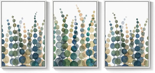 Framed Coastal Wall Art for Living Room, Large Modern Watercolor Botanical - Image 2