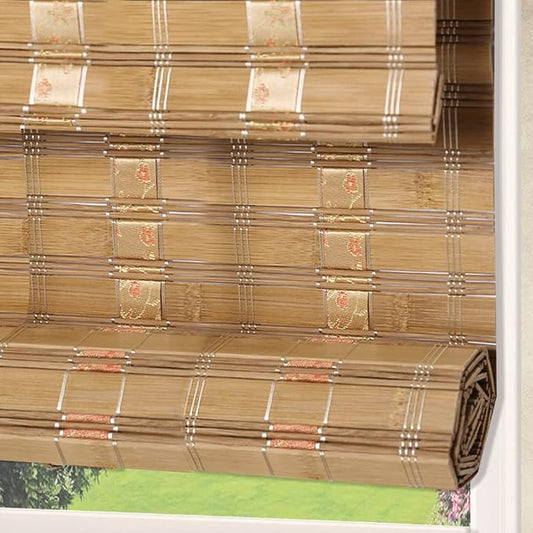 Letau No Drill No Tools Cordless Wood Window Shades Blinds, Bamboo Light - Image 2
