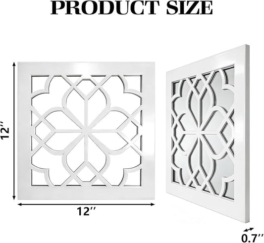 Set of 2 Boho Square Wall Mirrors - Image 2