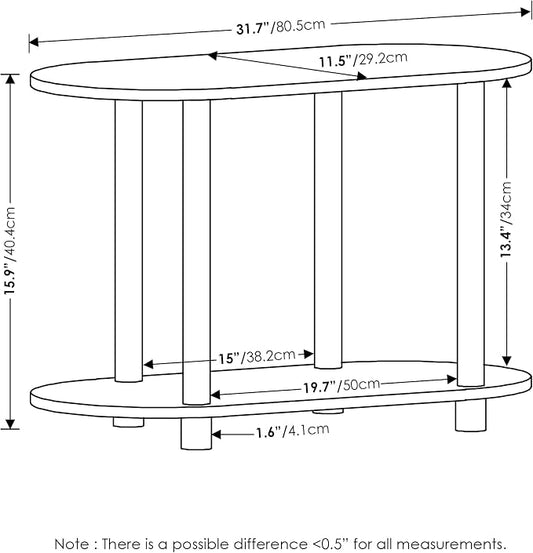 Furinno Turn-N-Tube Display Shelf, 4-Tier Oval Book Shelf, Storage Shelves - Image 2