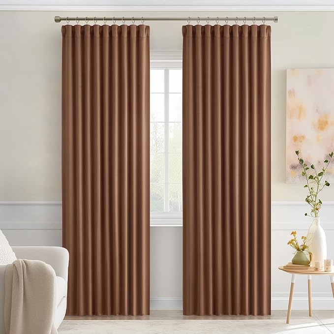 MIULEE Back Tab Blackout Curtains 84 Inch Length 2 Panels Set - Image 9