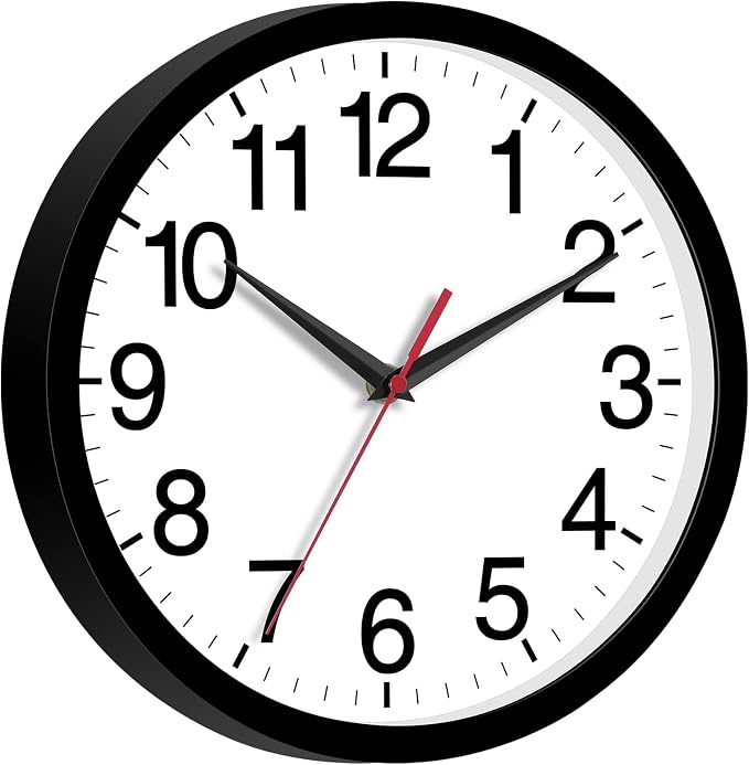 Rohioue Wall Clock Modern 8 Inch Battery Operated Silent Non Ticking Small - Image 8