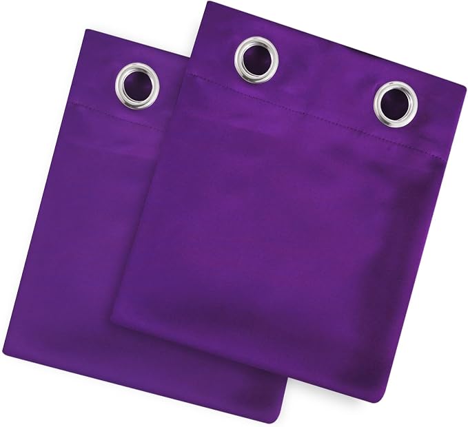 LEMOMO Blackout Curtains 52 x 120 Inch Long Purple Curtains Set of 2 Panels - Image 9