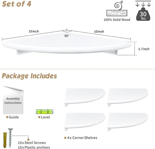 Forbena White Corner Floating Shelves - Image 2