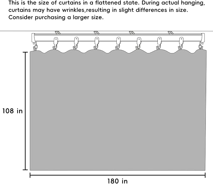 hoeflife Room Divider Curtains Blackout Floor to Ceiling Curtain - Image 7