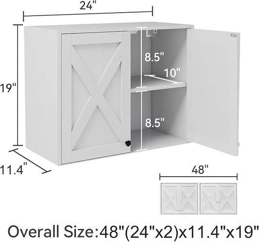 YOURLITE Laundry Cabinet, Medicine Cabinet, Bathroom Kitchen Storage Wall - Image 2