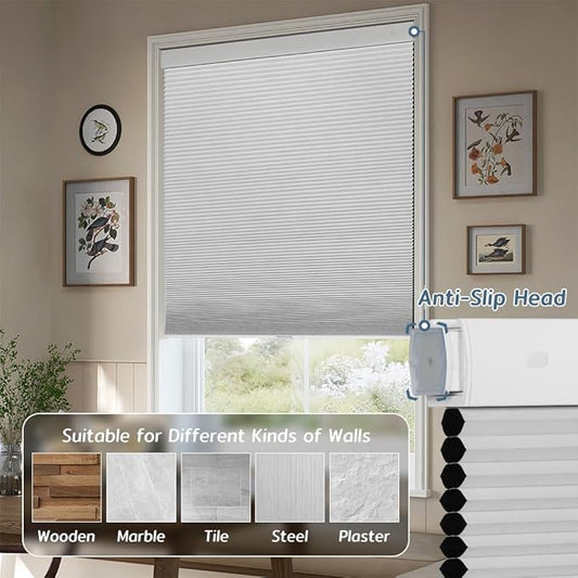 SEEYE No Drill Cordless Cellular Shades, Thermal Insulated Noise Reduction - Image 2