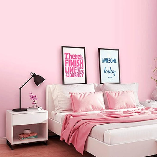 practicalWs Pink Self-Adhesive Wallpaper Film Stick Paper Easy to Apply Peel - Image 2