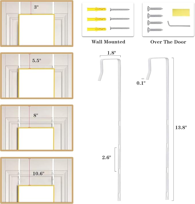 Full Length Door Mirror 14x48, Metal Frame - Image 8