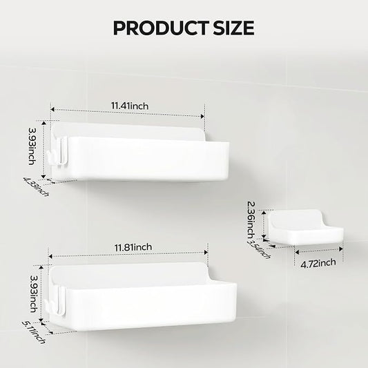 Nieifi Adhesive Wall Shelf, Shower Shelves, Shower Organizer - Image 2