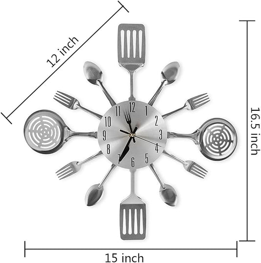 16 Inch Cutlery Kitchen Wall Clocks - Image 2