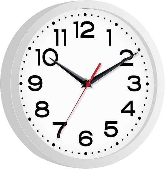 Wall Clock Silent Non-Ticking Modern Clock Battery Operated 8 Inch Small - Image 2