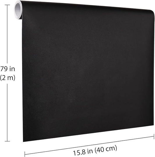Black Peel and Stick Wallpaper, 15.7 X 78.7 inches Renter Friendly Wallpaper - Image 2