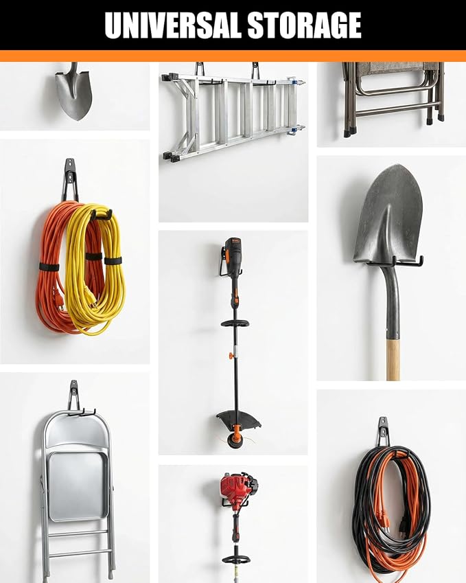 WMK 7.3'' Garage Hooks Heavy Duty Wall Hook, 6 Pack Garage Storage Hook - Image 7