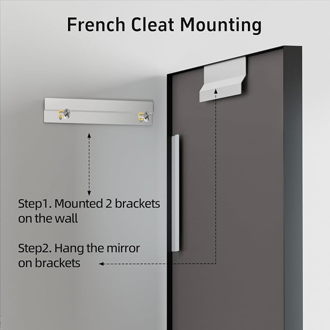 36”x 28” Black Bathroom Mirrors - Image 8