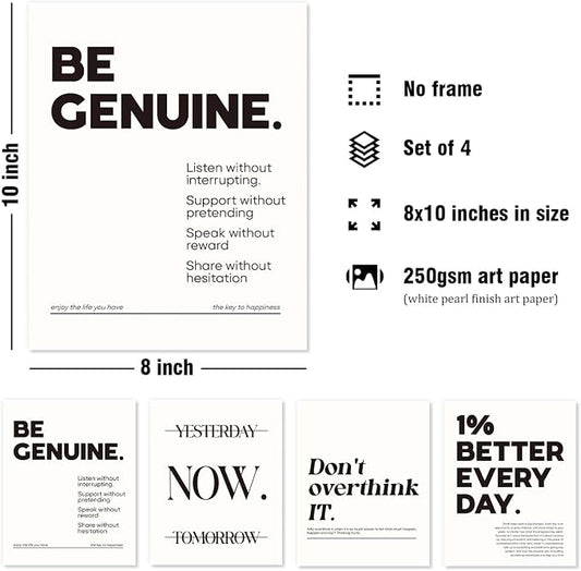 DSHFG Motivational Pictures Office Wall Decor Prints Set of 4, Inspirational - Image 2