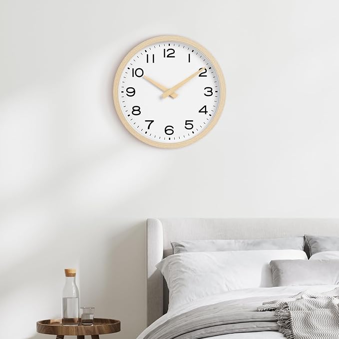 AKCISOT Wall Clock 14 Inch, Boho Large Wall Clocks Battery Operated Non Ticking - Image 9