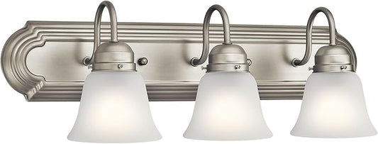 Kichler 24" 3-Light Vanity Bath Light in Brushed Nickel, Modern Bathroom Light - Image 2