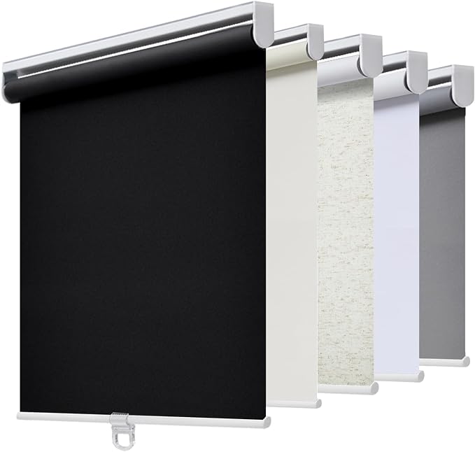 AOSKY Cordless Roller Shades Blackout Blinds by AOSKY