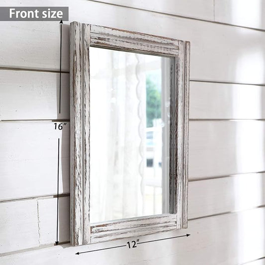 AAZZKANG Wall Mirror with Wood Framed Rustic Mirrors - Image 2