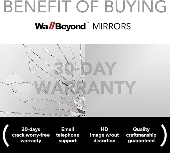 WallBeyond Asymmetrical Mirror, Irregular Wall Mirror, Wall Mirrors Decorative - Image 8