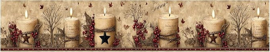 Rustic Farmhouse Wallpaper Border Peel and Stick 196x4 Inch Removable Wall - Image 2