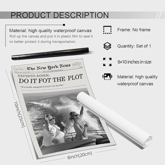 noxozoqm Black and White Fashion Hot Girl Poster Fun Do It - Image 2