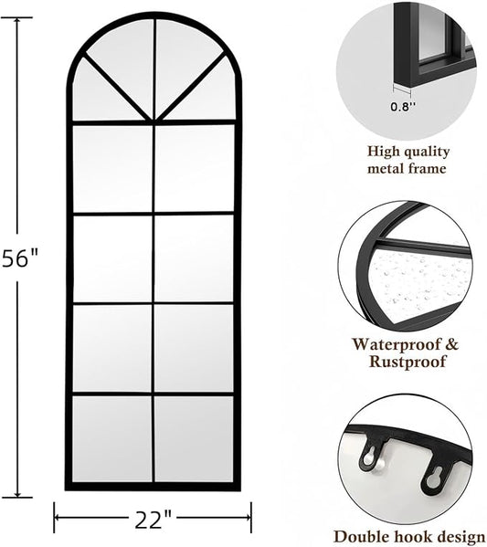 Floor Length Mirror, Oversize Farmhouse Full Body Standing Mirrors - Image 2
