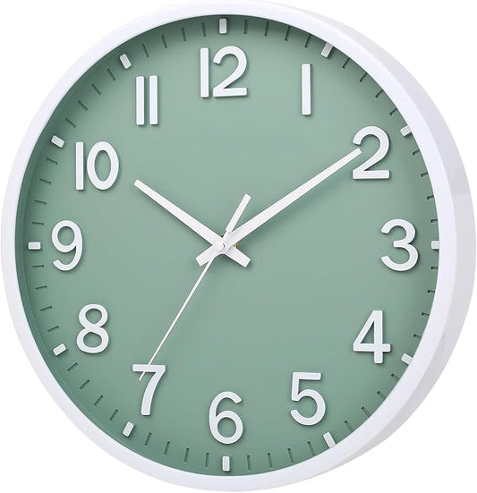 Wall Clocks Battery Operated 10 inch Modern Wall Clock, Silent Non Ticking Wall - Image 2