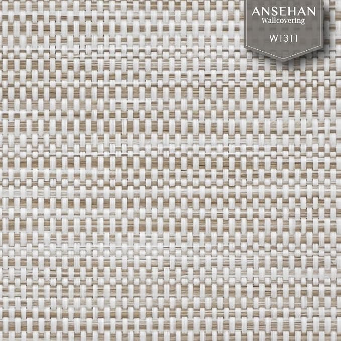 Ansehan Grasscloth Textured Wallcovering W1311 Oxford, Non Prepasted Natural - Image 9