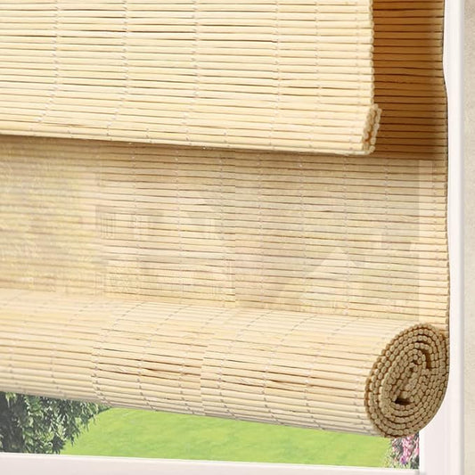 Letau No Drill No Tools Cordless Wood Window Shades Blinds, Bamboo Light - Image 2