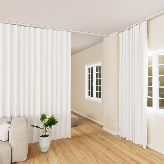 Hoeflife Room Divider Curtains Blackout Floor to Ceiling Curtain - Image 6