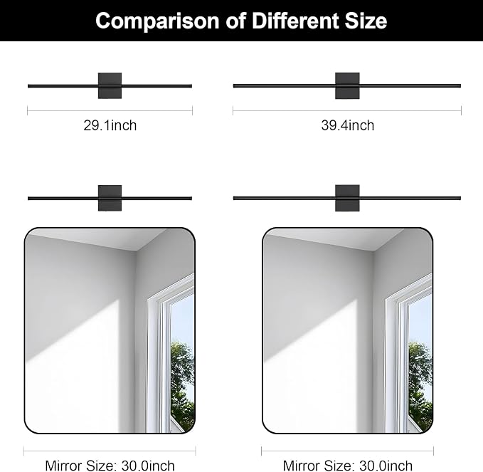 Wall Sconces Set of Two with Remote Control, 39.4 in Dimmable Black Battery - Image 9