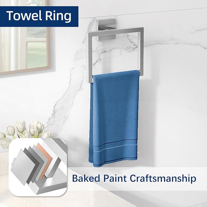 Gypie 24-Inch Extended Towel Bar Set Wall Mounted, Bathroom Accessory Set - Image 8