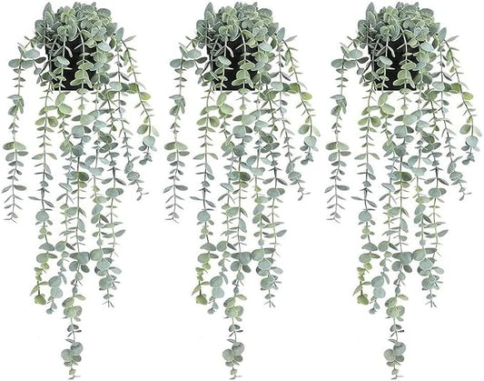 COCOBOO 3pcs Hanging Fake Plants, Artificial Hanging Plants Fake Potted - Image 2