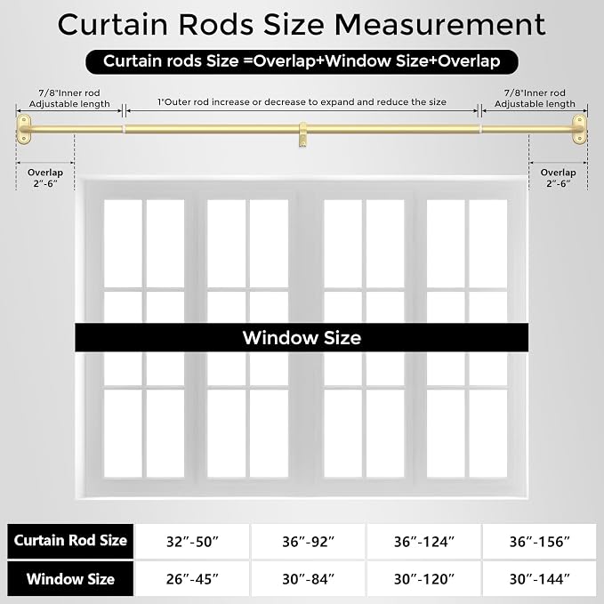 Curtain Rods 36-152 Inch, Living Room, Sliding Door - Image 8