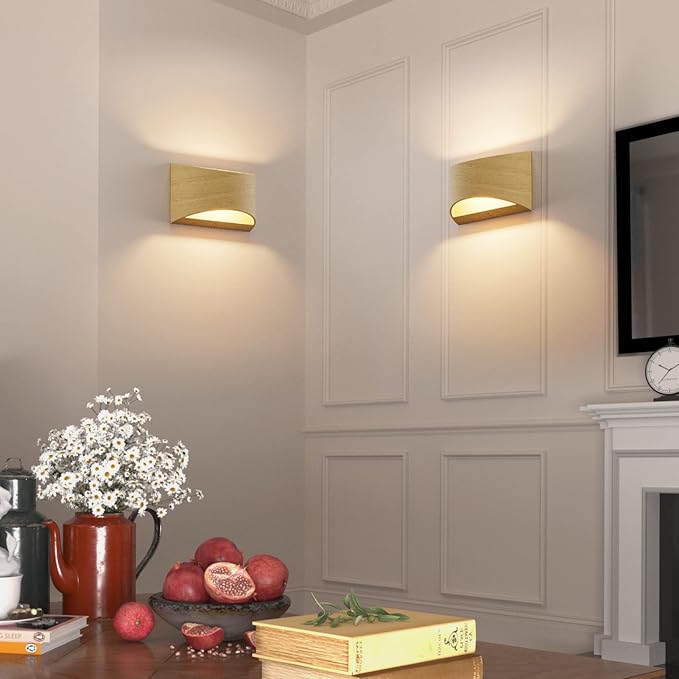 Aipsun Aluminum Modern LED Wall Sconce Hardwired Interior Wall Lights Set of 2 - Image 8