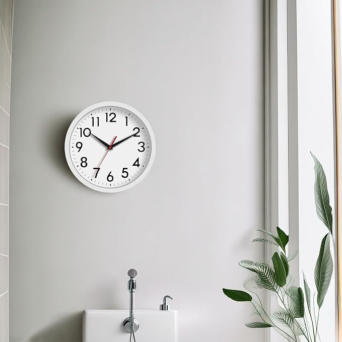 DAXSMY Wall Clock Small Analog 8 Inch Silent Non Ticking Battery Operated - Image 7