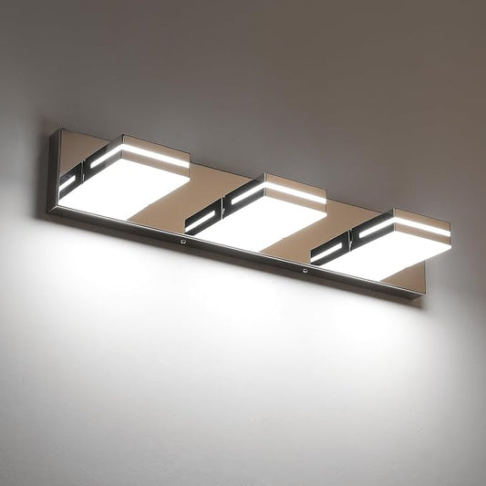 SineRise LED Modern Bathroom Vanity Light Fixtures, Chrome Modern Acrylic - Image 2